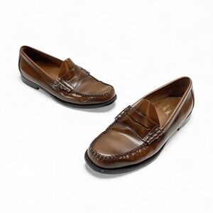 GH Bass Weejuns Larson Men's Size 10 D Penny Loafer Brown Leather Slip On